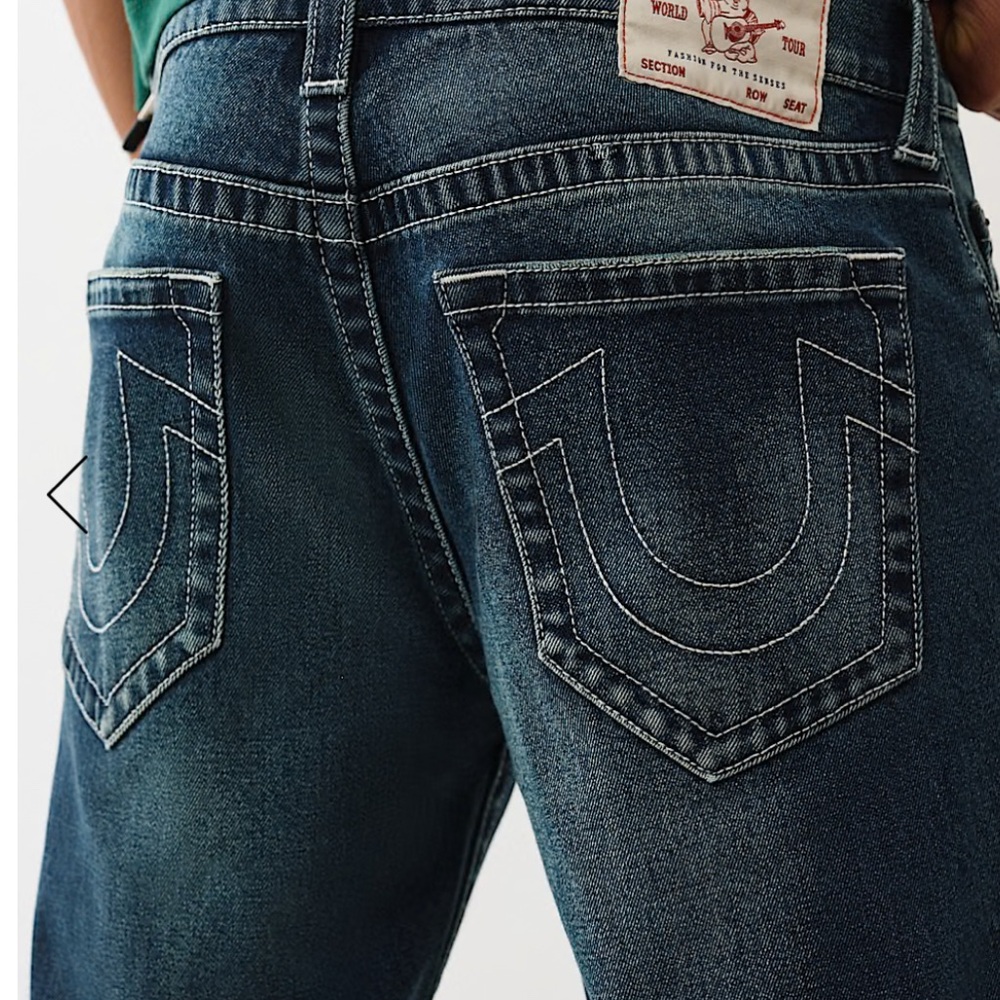 True Religion Blue Denim Jeans with Red Label